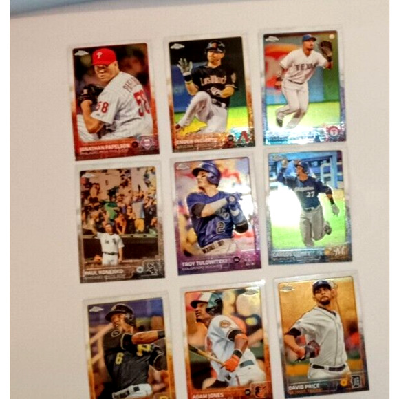 9 2015 Topps Chrome Baseball Cards - Picture 2 of 16
